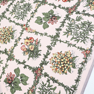 (F) 빈티지 실크 스카프 꽃무늬 이태리 프랑스제품