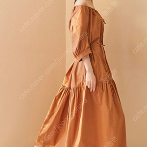 프론트로우 oversized Shirring long dress 김태리 원피스 오렌지 브라운(s) 팝니다.