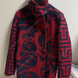 엔지니어드가먼츠 - Pea Jacket - Salmon People Jacquard/ Red/ XS