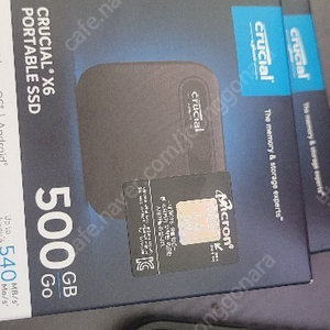 크루셜 초소형 외장 ssd 500gb [CRUCIAL X6 PORTABLE SSD 500GB] 판매합니다.