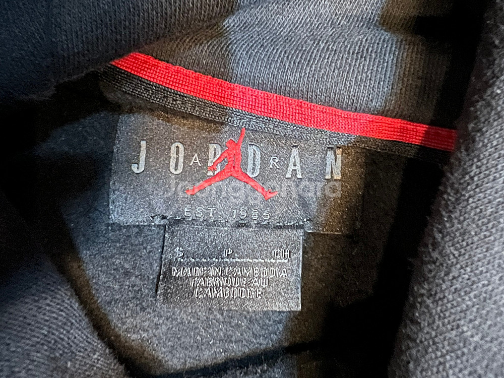 95-100 블랙 나이키 조던 후드티--3