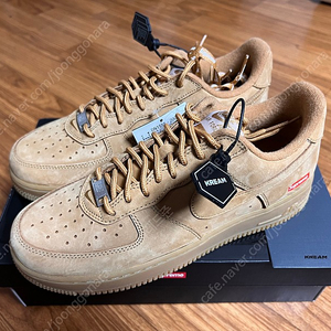 나이키 슈프림 에어포스1 로우 nike supreme airforce1 low flax 265사이즈