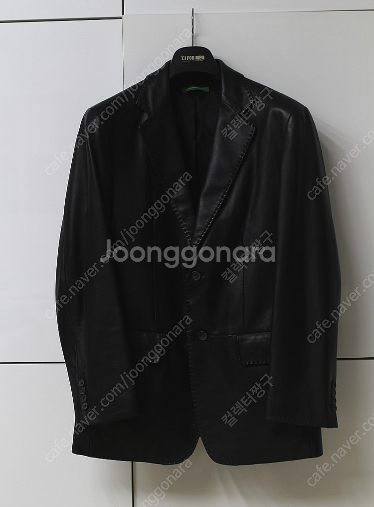 (코모도) 블랙 양가죽 블레이저 자켓--0