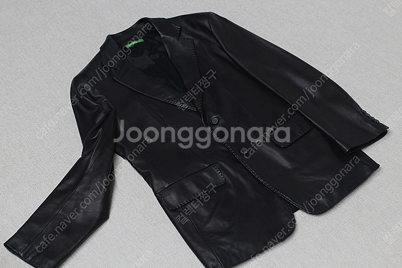 (코모도) 블랙 양가죽 블레이저 자켓--1