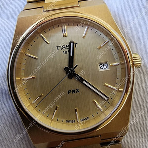 티쏘 PRX 40mm 샴페인골드 쿼츠 민트급(23.1.25구매)-40만