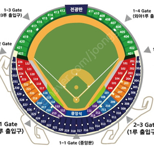 4월2일 일요일 두산 롯데 1루 레드석 101 구역 8열 4연석 양도합니다