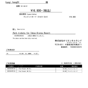 토쿄디즈니랜드 2023년 4월 13일 원데이 패스포트