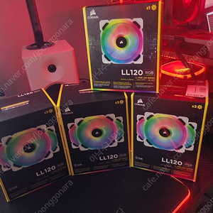 커세어 ll120 화이트 rgb 120mm 시스템팬 10개