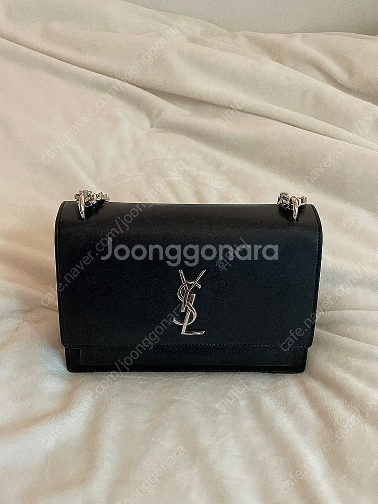 생로랑 선셋백 미디움 은장--0