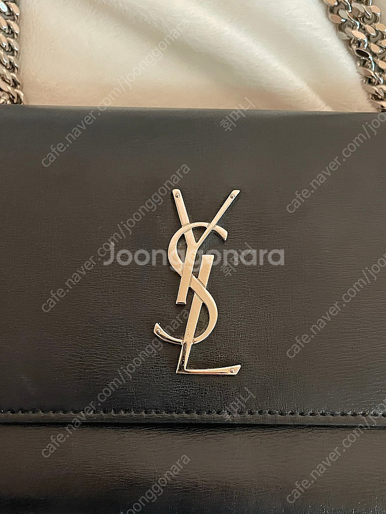 생로랑 선셋백 미디움 은장--2