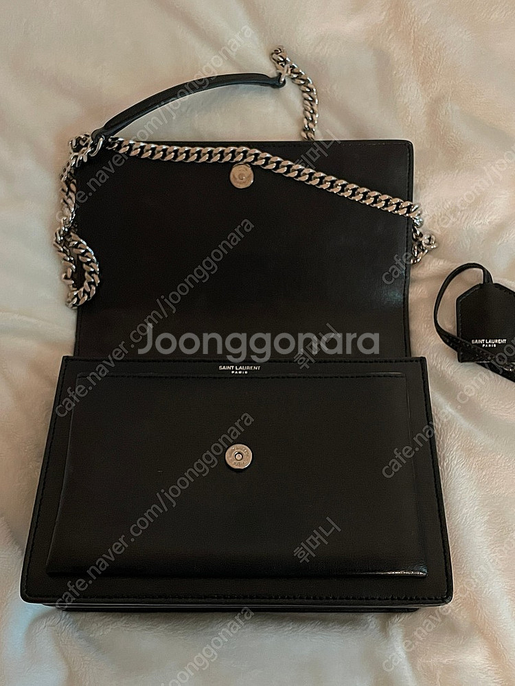 생로랑 선셋백 미디움 은장--6