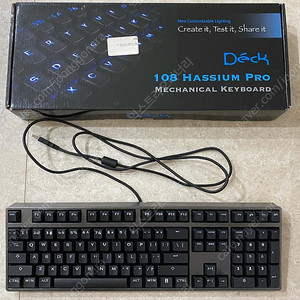 덱헤슘 Deck Hassium Pro CBL-108 PBT 블루 LED 영문 청축