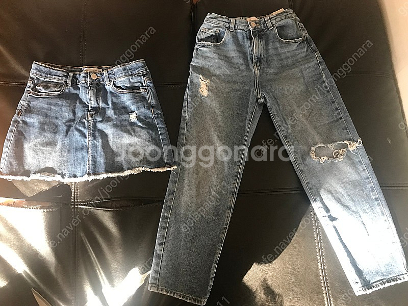 자라 여아 10세 청치마, 청바지 2개 일괄 5천원--0