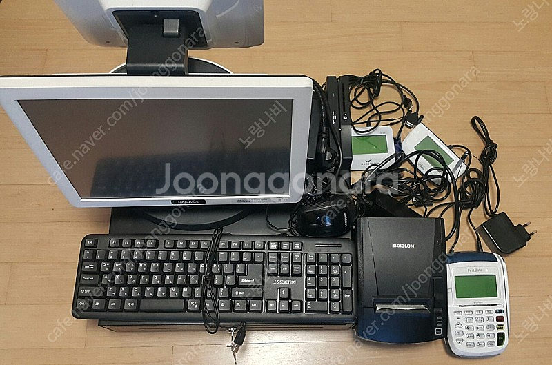 듀얼 화면 포스기(POS), 금고 등 구성품 일체--0