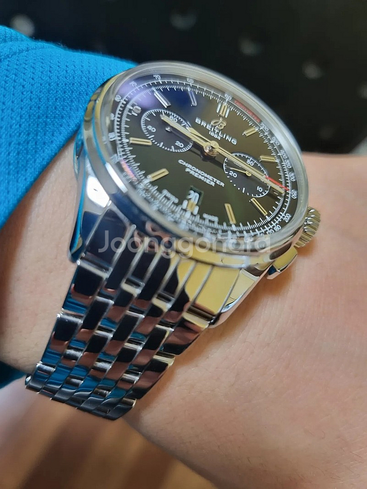 브라이틀링 프리미에르 B01 크로노그래프 42mm 그린...--1