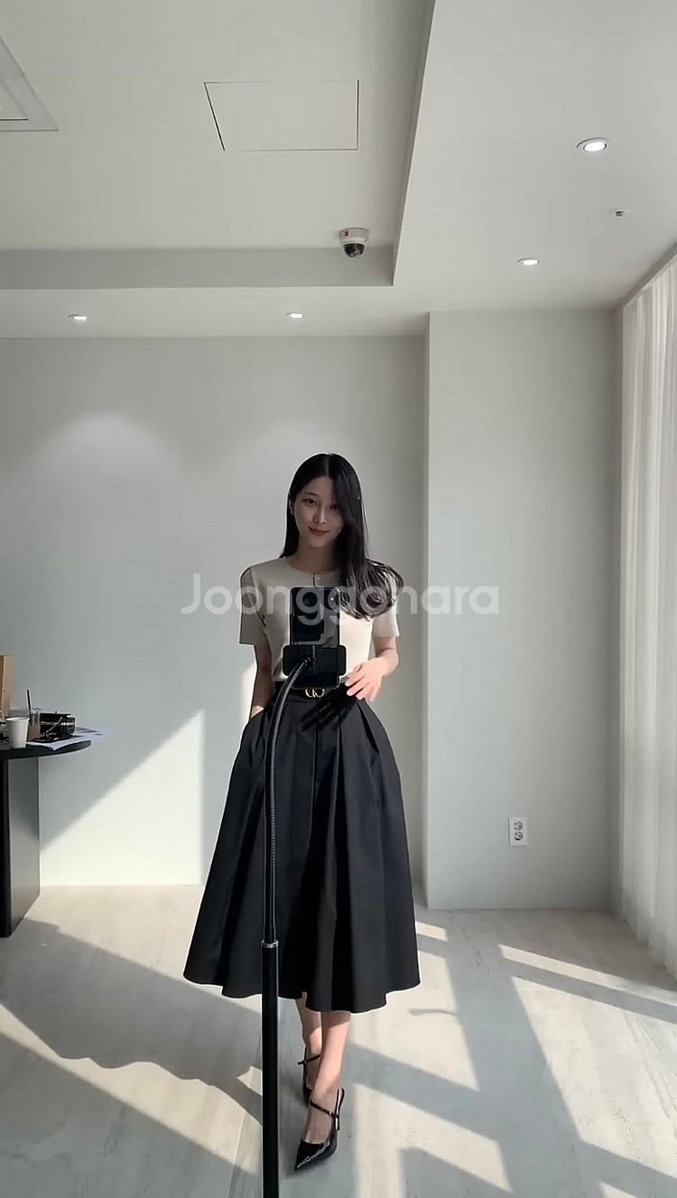 SIE 시에 이안 플리츠 스커트 (블랙/M)--1