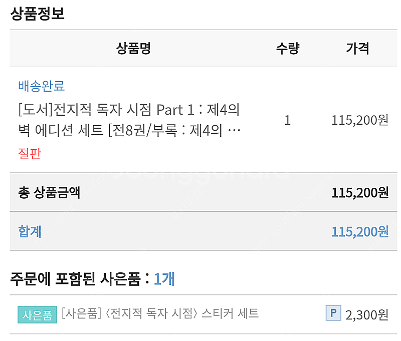 전독시 파트1 단행본 판매--0