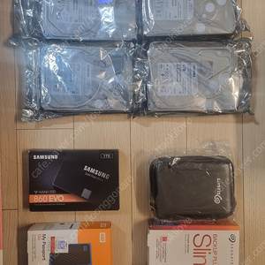 도시바hdd 4tb, 삼성ssd 1tb, 외장하드등