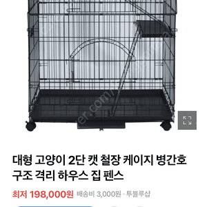 대형 고양이 2 중 철창