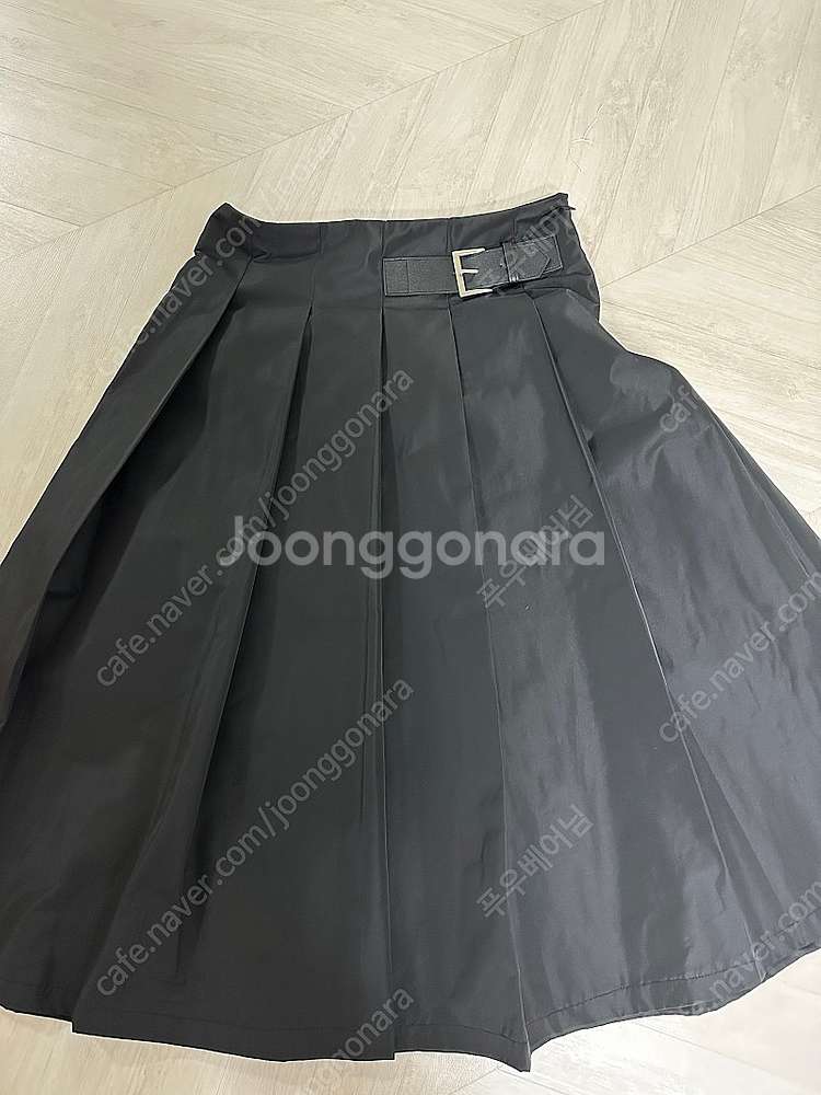 마리마켓 비조스커트 롱 라지 플리츠스커트--1