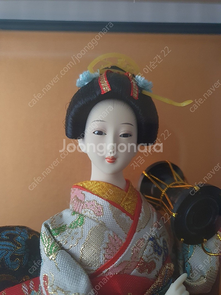 일본소품 기모노 게이샤 인형 (유리케이스)--3