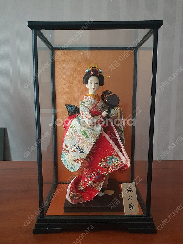 일본소품 기모노 게이샤 인형 (유리케이스)--5