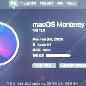 맥 미니 M1 16GB/1TB 10기가 랜 + 애플케어 2024년 6월