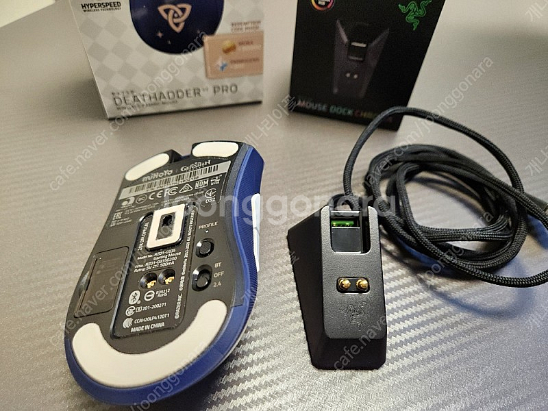 레이저 데스에더 V2 Pro 원신 마우스 + 충전독--2