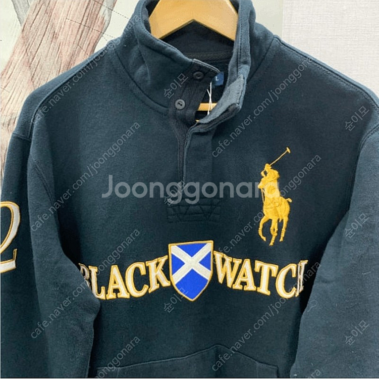 폴로 랄프로렌 블랙와치 자수 반집업 맨투맨 스웻셔츠 L (hp710)--3