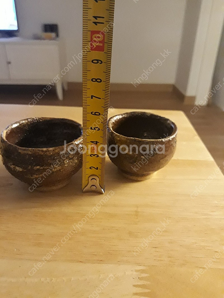 고덕우도자기 찻잔2개--4