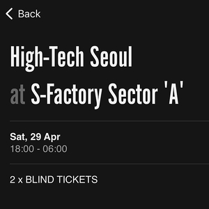 HIGH TECH SEOUL 하이테크서울 04.29 2장