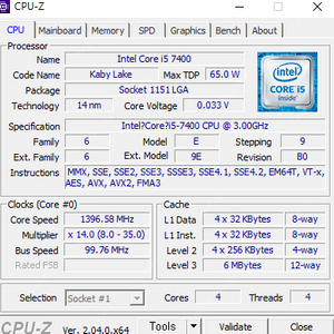 I5 7400 16G Ram 256G NVMe