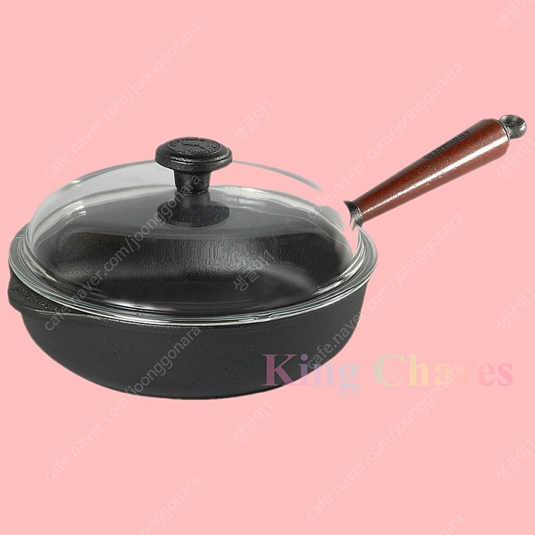 코스트코 스켑슐트 깊은 프라이팬 25cm+유리뚜껑 스캡슐트 무쇠 주물 후라이팬 무쇠팬 이미지