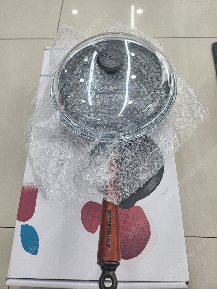 코스트코 스켑슐트 깊은 프라이팬 25cm+유리뚜껑 스캡슐트 무쇠 주물 후라이팬 무쇠팬 이미지