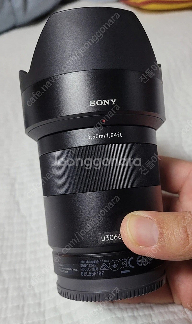 sony 소니 55.8 자이즈 55mm F1.8 풀박스 필터포함--7