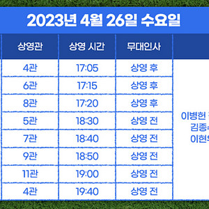 [메가박스 코엑스] 4/26(수) 17:20 드림 상영 후 무대인사 E열 연석