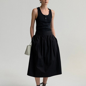 낫띵리튼 플레어스커트 NOTHING WRITTEN Sorne flare skirt (Black)