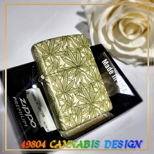 정품 미개봉 새 지포라이터 49804 CANNABIS DESIGN