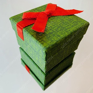 NEW 4pcs 녹색 쥬얼리 선물 상자 반지 케이스 종이 포장 사은품