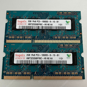 하이닉스 DDR3 2GB PC3-10600 (1333MHz) (노트북용) 2개