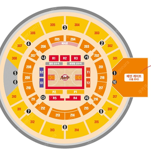 5월1일 4차전 kbl sk:kgc 2층 2연석