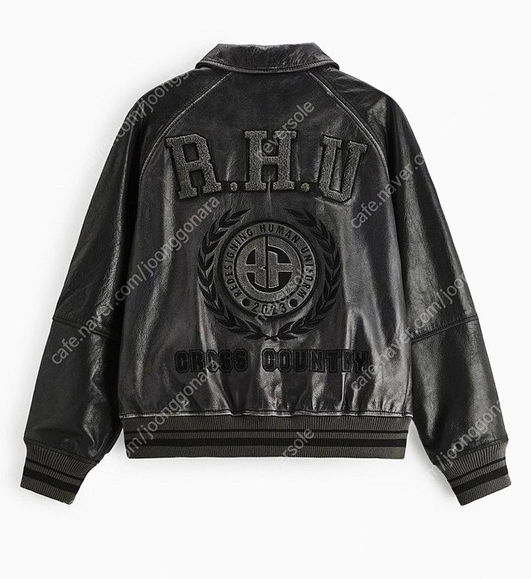 자라 x 루이지 빈티지레더 자수 바시티 봄버 가죽자켓 Zara x Rhuigi 5388/405/80 이미지