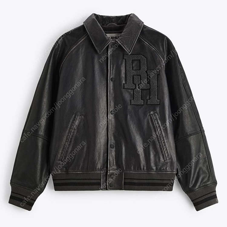 자라 x 루이지 빈티지레더 자수 바시티 봄버 가죽자켓 Zara x Rhuigi 5388/405/80 이미지