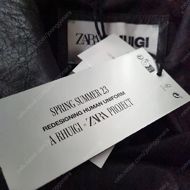 자라 x 루이지 빈티지레더 자수 바시티 봄버 가죽자켓 Zara x Rhuigi 5388/405/80 이미지