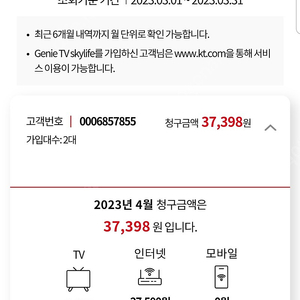 스카이라이프 인터넷 TV