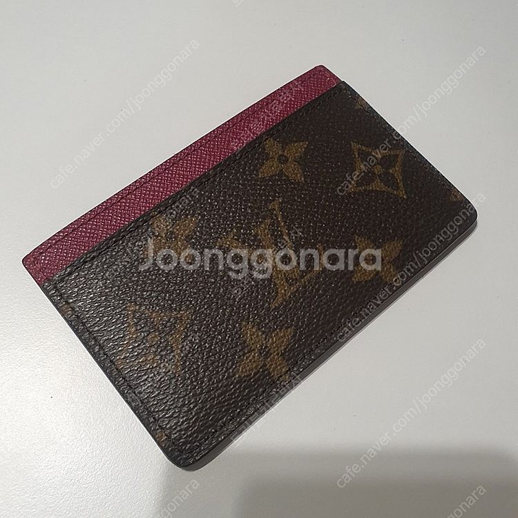 정품 루이비통 모노그램 푸시아 카드지갑--1