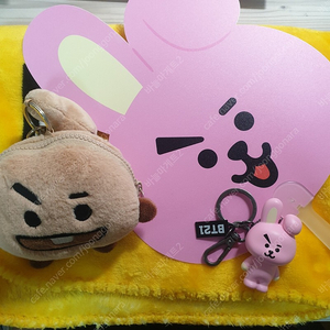 BT21 슈키 인형 키링, 쿠키 키링, 쿠키 부채, 치미 담요