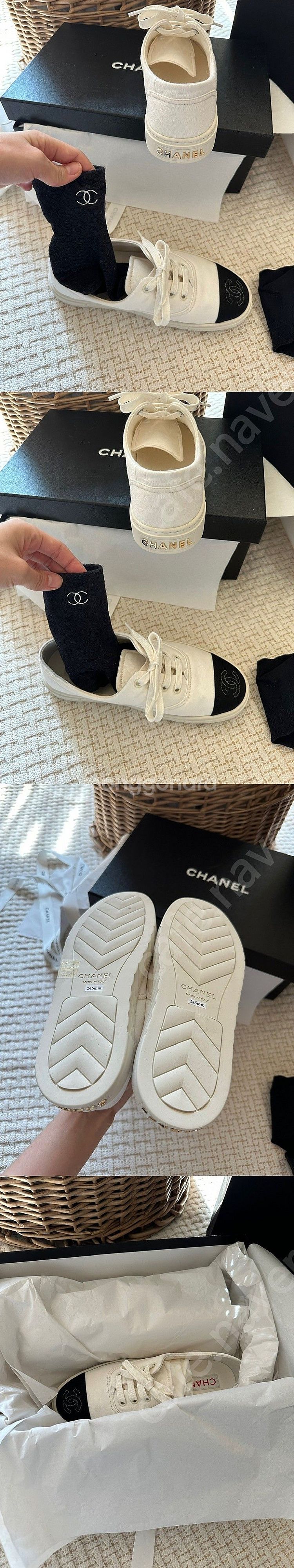 샤넬 스니커즈 샤넬 운동화 37.5 배송비 포함가격 입--9