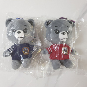 국립공원 레인저 반달이 적&청 세트 인형 가방걸이 안전결제