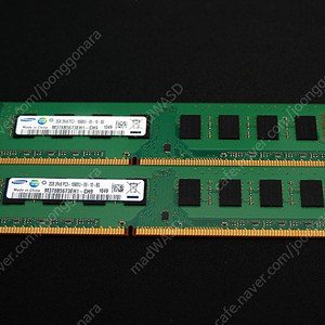 데스크탑용 삼성 DDR3 2GB PC3-10600 메모리 2개